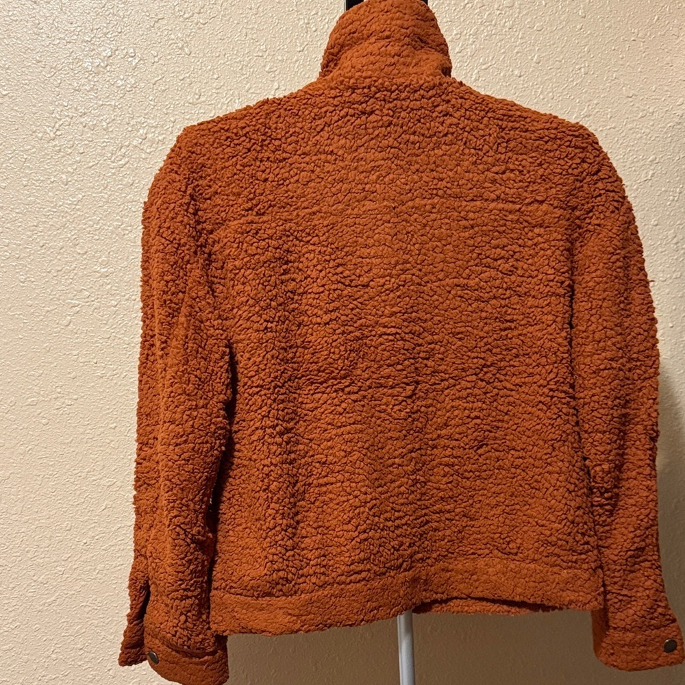 Mystree Teddy Fleece Jacket in Warm Rust​ - Picture 6 of 9